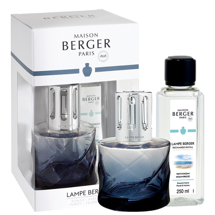 detail Maison Berger SPIRALE BLUE, katalytická lampa, náplň Ocean Breeze 250ml