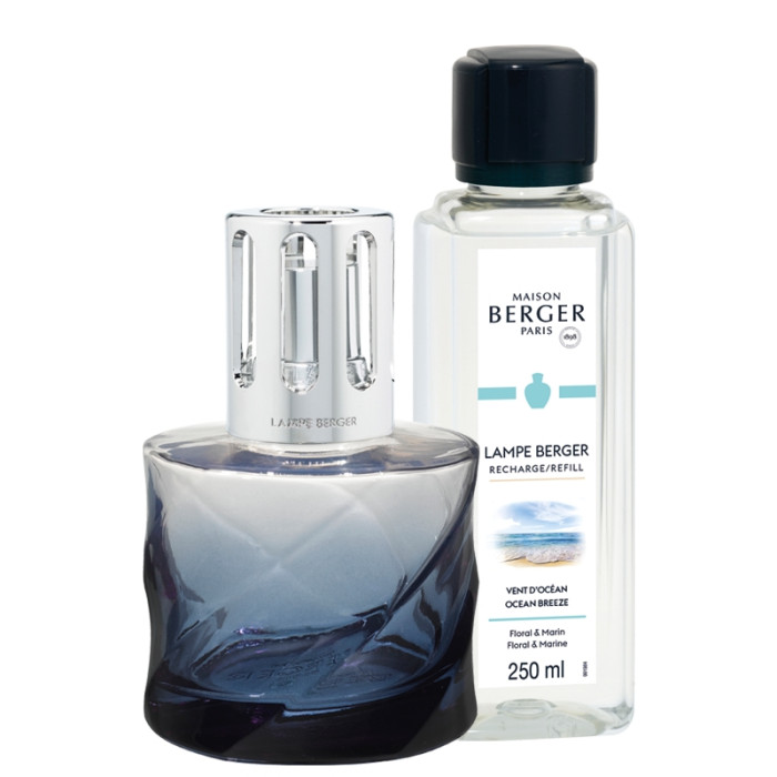detail Maison Berger SPIRALE BLUE, katalytická lampa, náplň Ocean Breeze 250ml