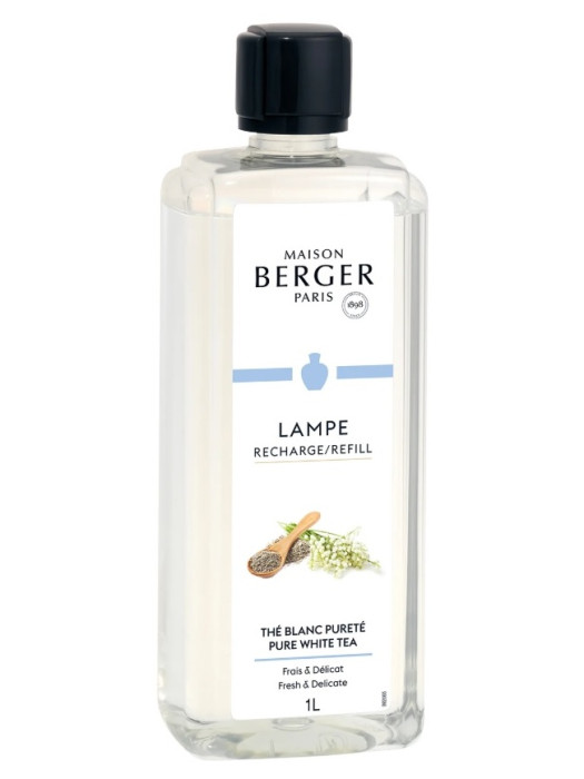 detail Maison Berger PURE WHITE TEA, náplň katalytické lampy 1L