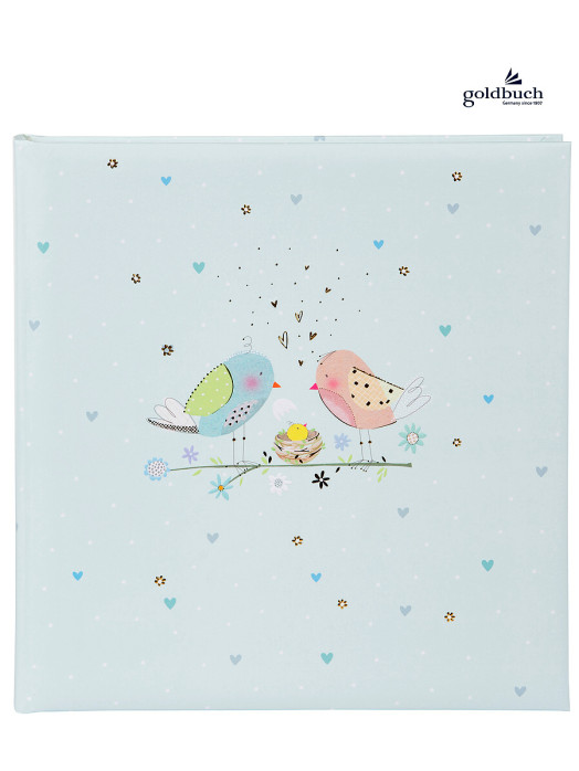 detail Fotoalbum klasik 60stran 15562U Goldbuch LOVING BIRDS boy