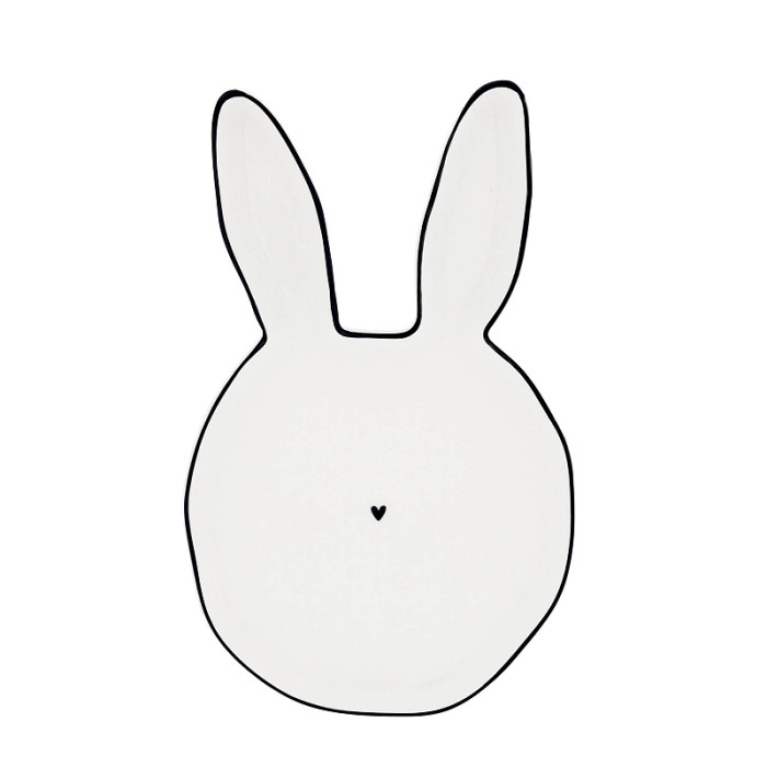 detail Bastion Collections Talířek BUN Plate White Bunny ears