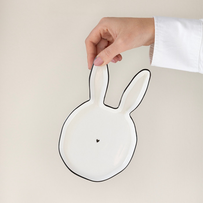 detail Bastion Collections Talířek BUN Plate White Bunny ears