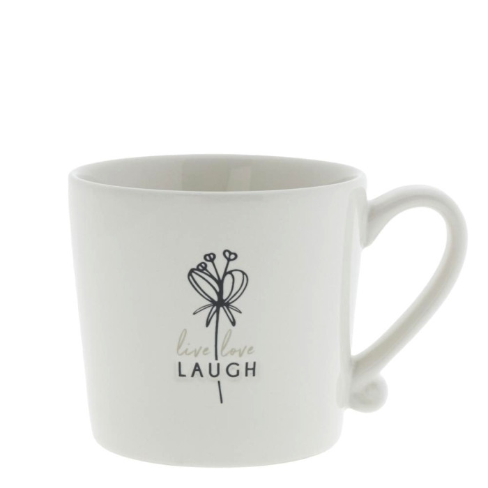 detail Bastion Collections Hrneček LIVE LOVE LAUGH in black, 200ml