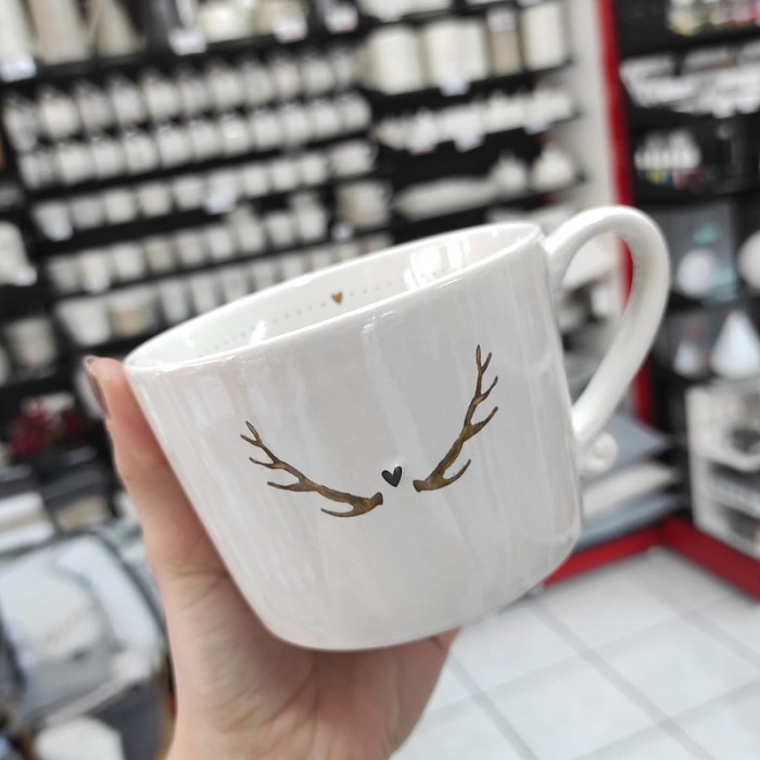 detail Bastion Collections Hrnek DEER in black / titane, 300ml