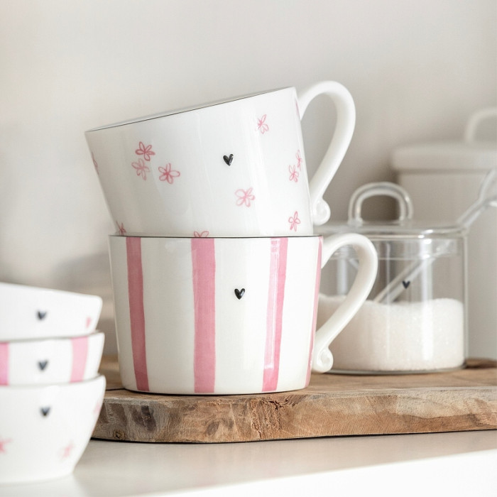 detail Bastion Collections Hrnek White/Rose Little Flowers, 300ml