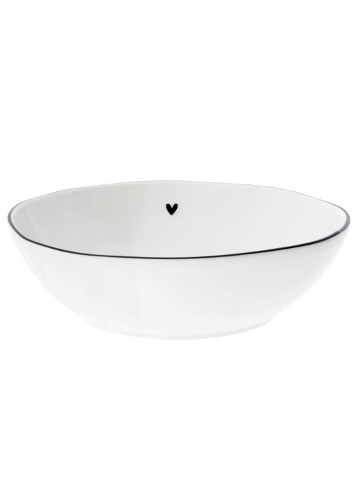 detail Bastion Collections Miska SUSHI BOWL heart in black 14x17x5cm