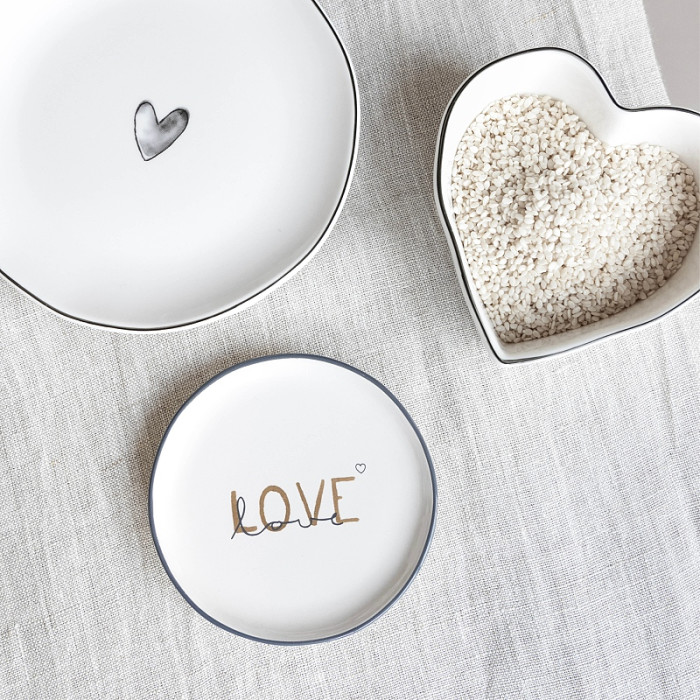 detail Bastion Collections Miska ve tvaru SRDCE in black, Heart Shaped