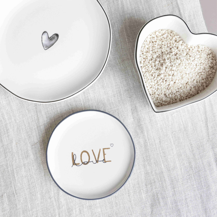 detail Bastion Collections Miska ve tvaru SRDCE in black, Heart Shaped