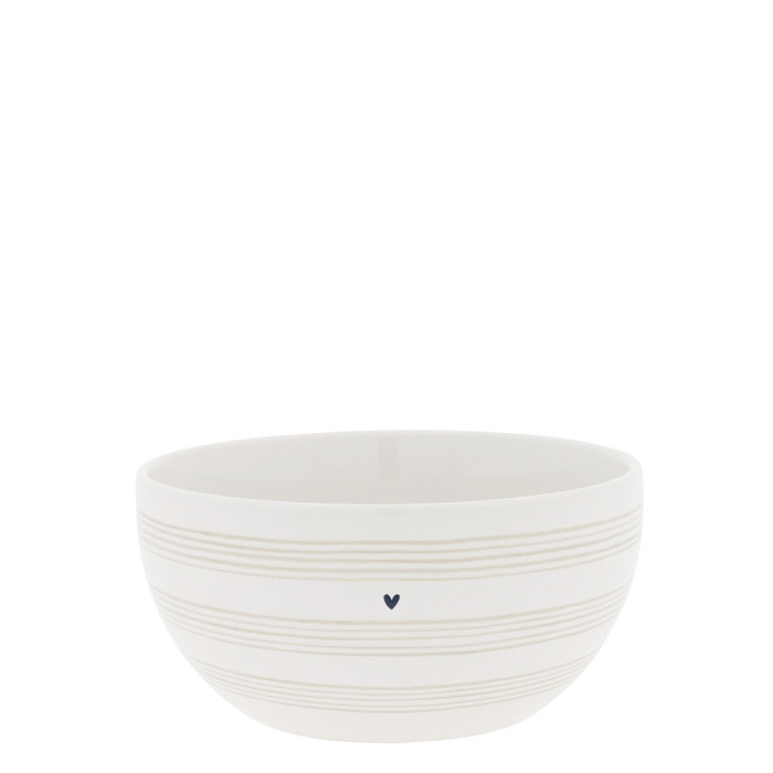 detail Bastion Collections Miska Bowl Small Stripes Natural in BT, 14,5x7cm