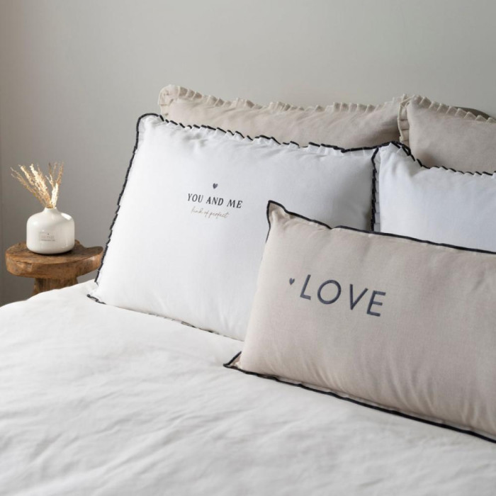 detail Bastion Collections Polštář YOU AND ME, white, 50x70cm