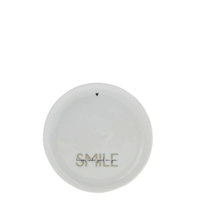 detail Bastion Collections Talířek CAKE - SMILE in titane/black, 16cm