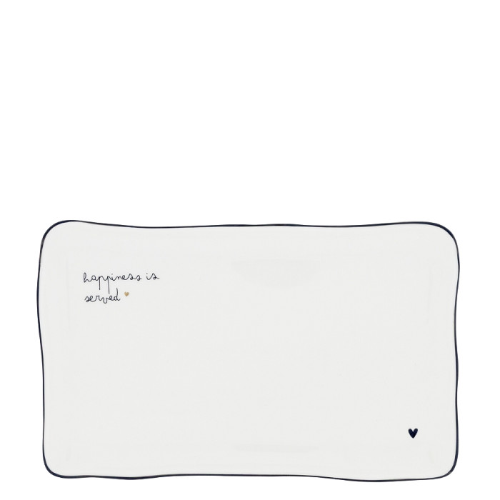 detail Bastion Collections SUSHI PLATE Happiness in black, 22x13x1,5cm