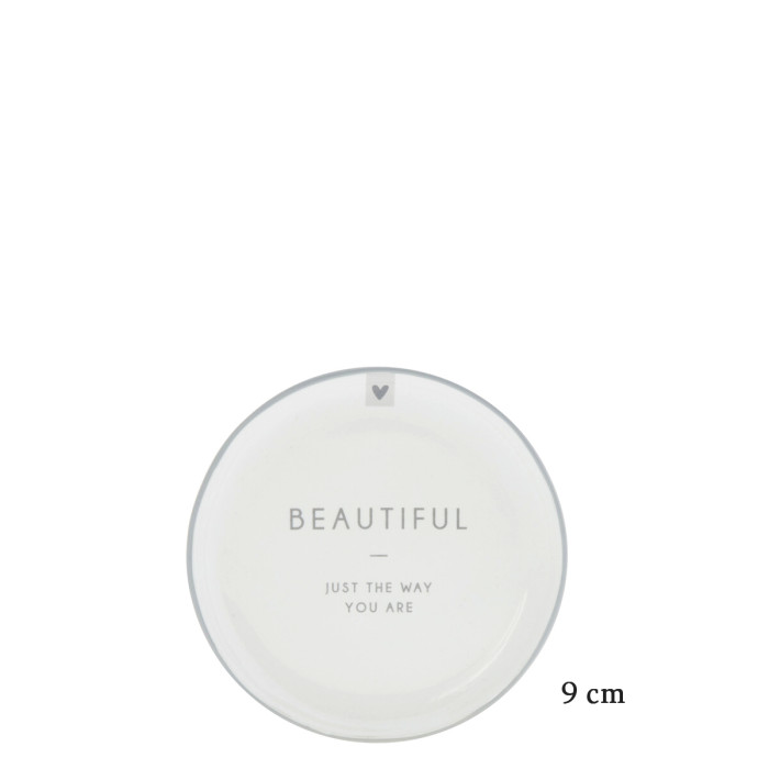 detail Bastion Collections Mini talířek BEAUTIFULL in grey, 9cm