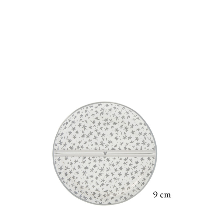 detail Bastion Collections Mini talířek SM FLOWER in grey, 9cm
