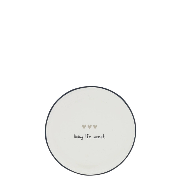 detail Bastion Collections Mini talířek LIVING LIFE SWEET in B/T, 9cm