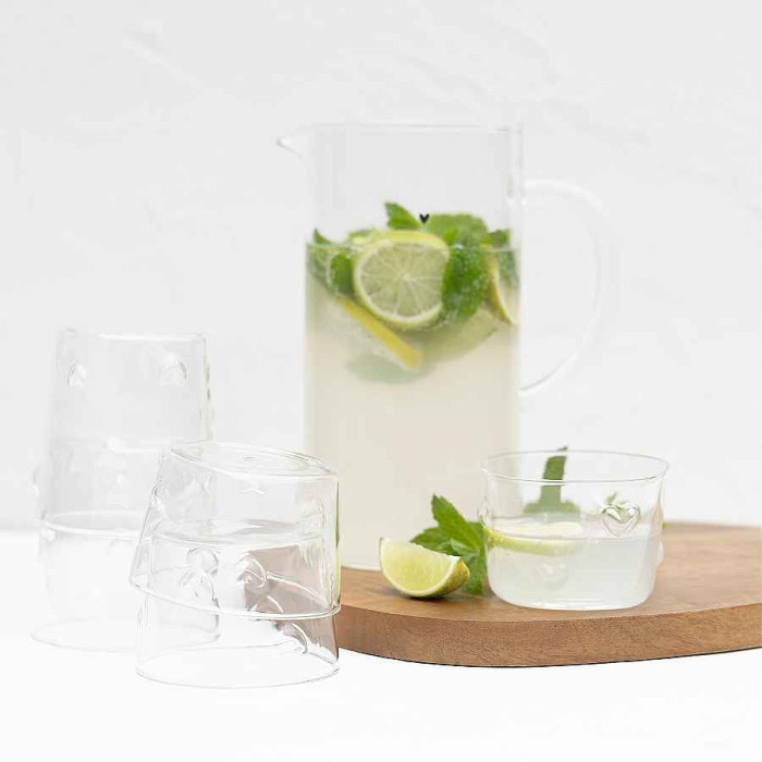 detail Bastion Collections Sklenka TUMBL SM 005, heart in glass, 200ml