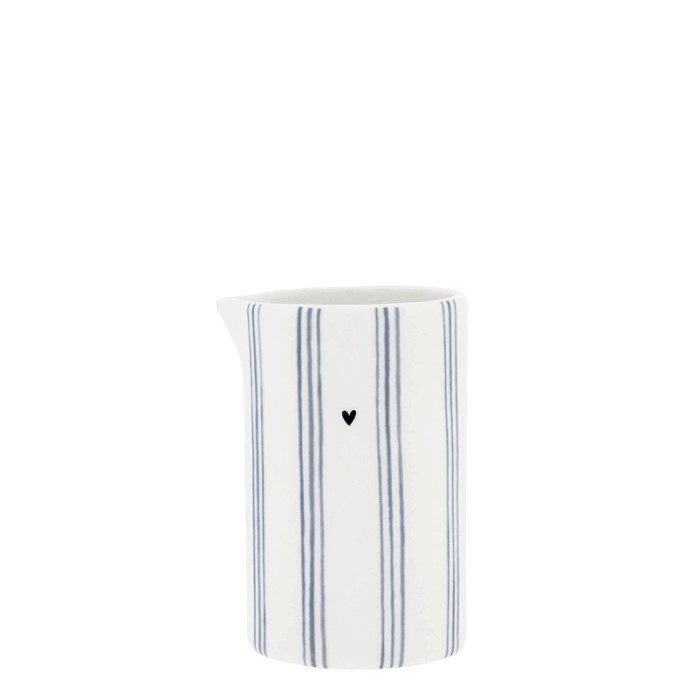 detail Bastion Collections Konvička Milk Jug White/Blue Small Stripes, 6x10 cm