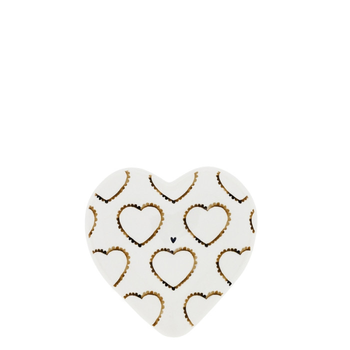 detail Bastion Collections Spoon Holder Heart, hnědé srdce, odkládací talířek