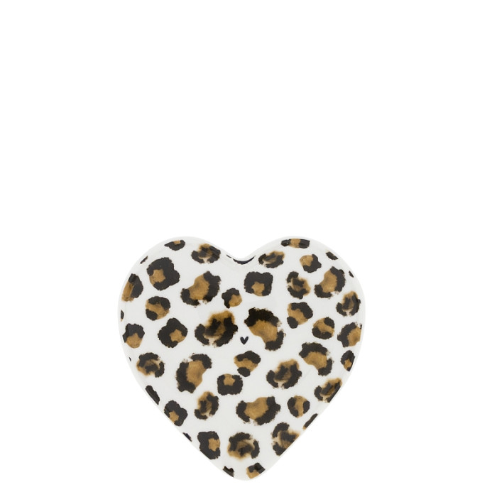 detail Bastion Collections Spoon Holder Heart, leopard, odklákací talířek