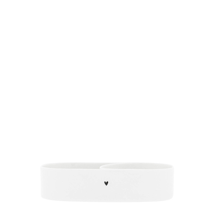 detail Bastion Collections Tray Oval White with divider 17,5x9cm