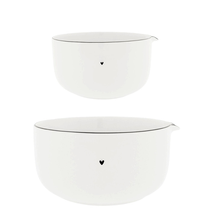 detail Bastion Collections MIX BOWL set misek, white edge/black