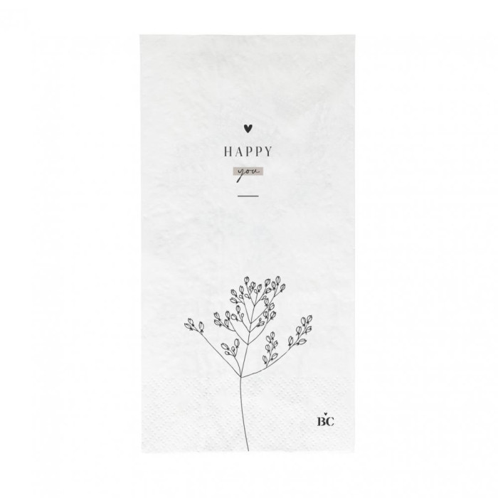 detail Bastion Collections Papírové ubrousky XL - HAPPY YOU, 10x20cm