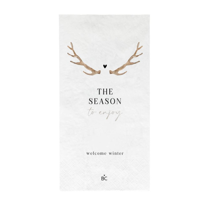 detail Bastion Collections Papírové ubrousky XL - SEASON TO ENJOY, 10x20cm