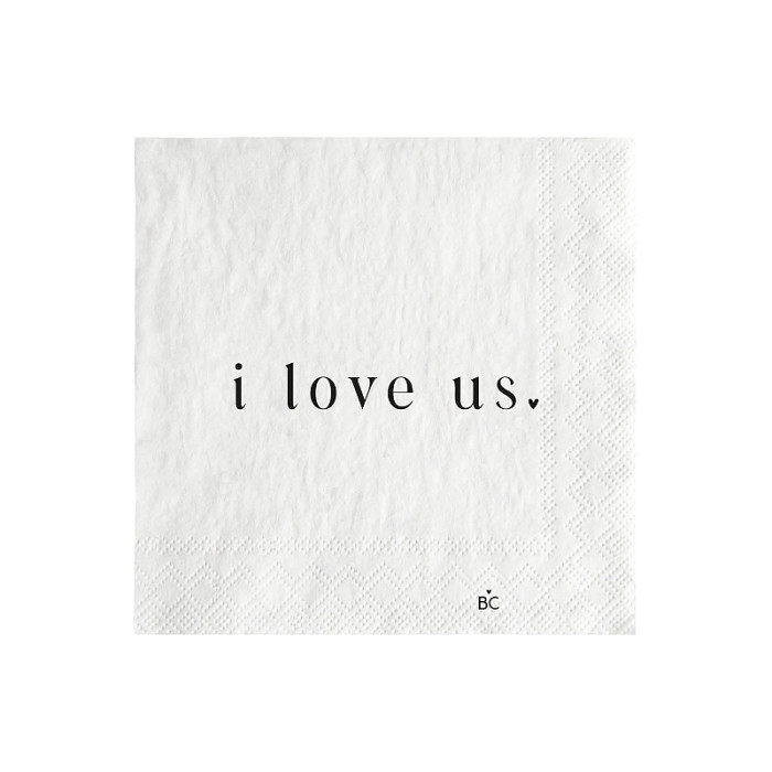 detail Bastion Collections Papírové ubrousky S - I LOVE US.