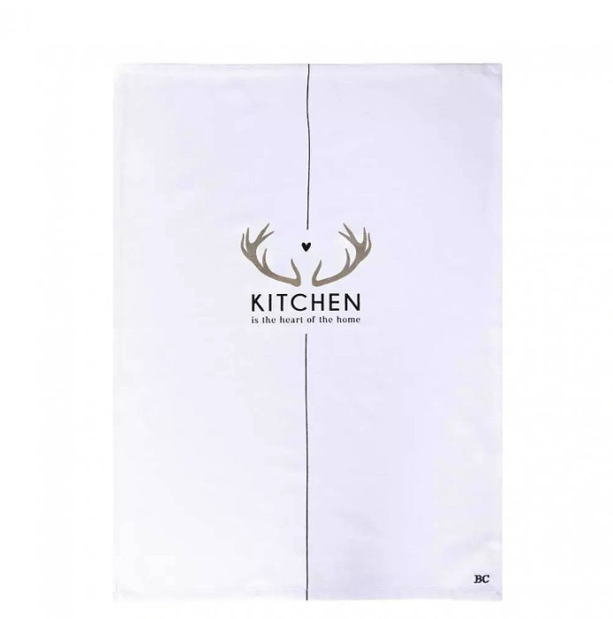detail Bastion Collections Utěrka KITCHEN ITS HEART..., 50x70 in white