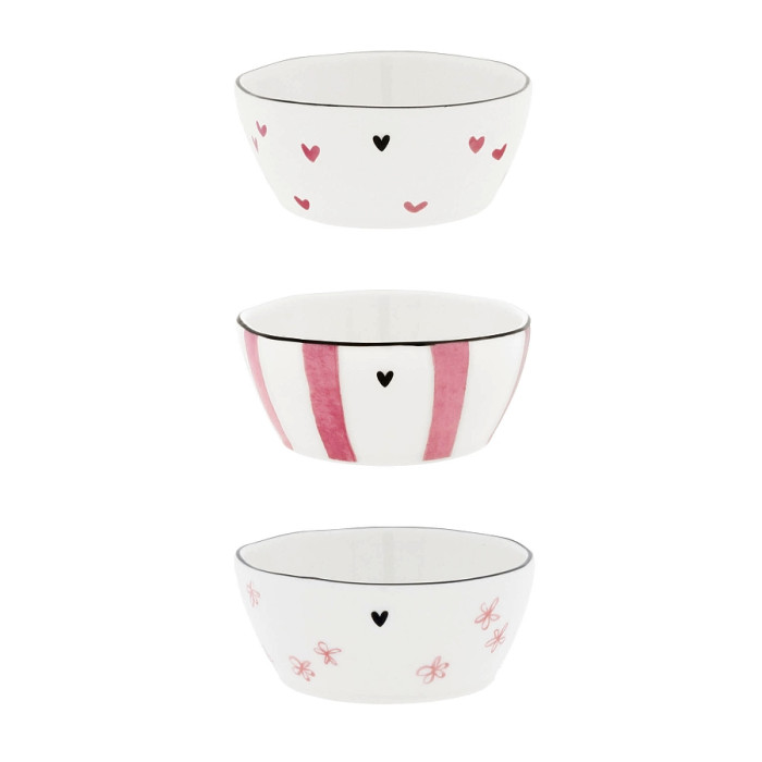 detail Bastion Collections SET 3x MINI MISKA PRINT rose, 3x 6,8x9,5x3cm