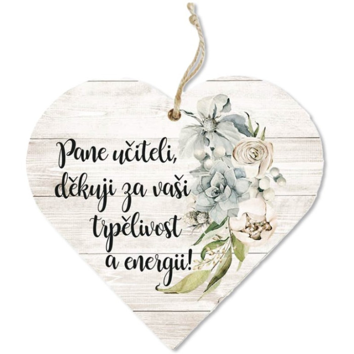 detail Emocio Dřevěná plaketka PAN UČITEL, 12cm