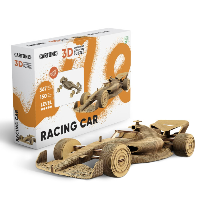 detail Cartonic 3D PUZZLE - RACING CAR, 367 dílků, LEVEL5