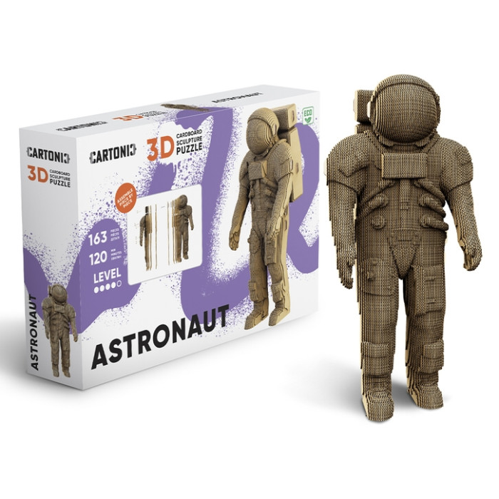 detail Cartonic 3D PUZZLE - ASTRONAUT, 163 dílků, LEVEL4