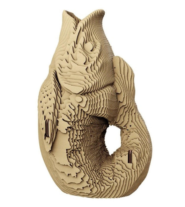 detail Cartonic 3D PUZZLE - VASE FISH, 57 dílků, LEVEL 3