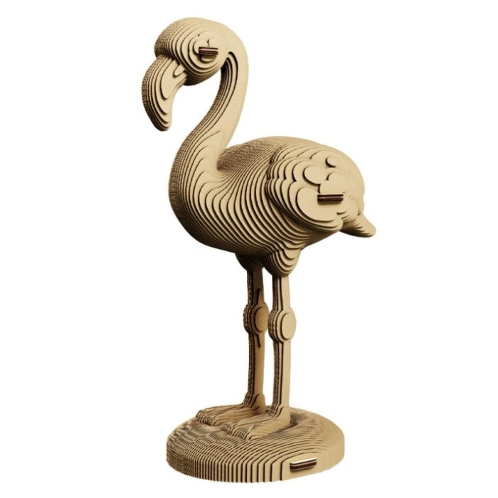 detail Cartonic 3D PUZZLE - FLAMINGO, 121 dílků, LEVEL 2