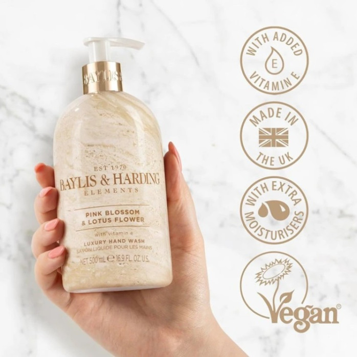 detail Baylis&Harding Tekuté mýdlo - Pink Blossom & Lotus Flower, 500ml