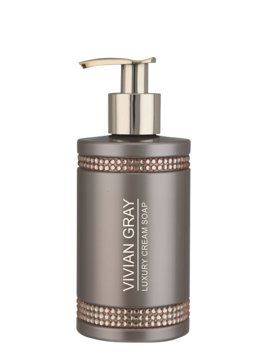 detail Vivian Gray CRYSTALS BROWN, luxusní tekuté mýdlo 250 ml