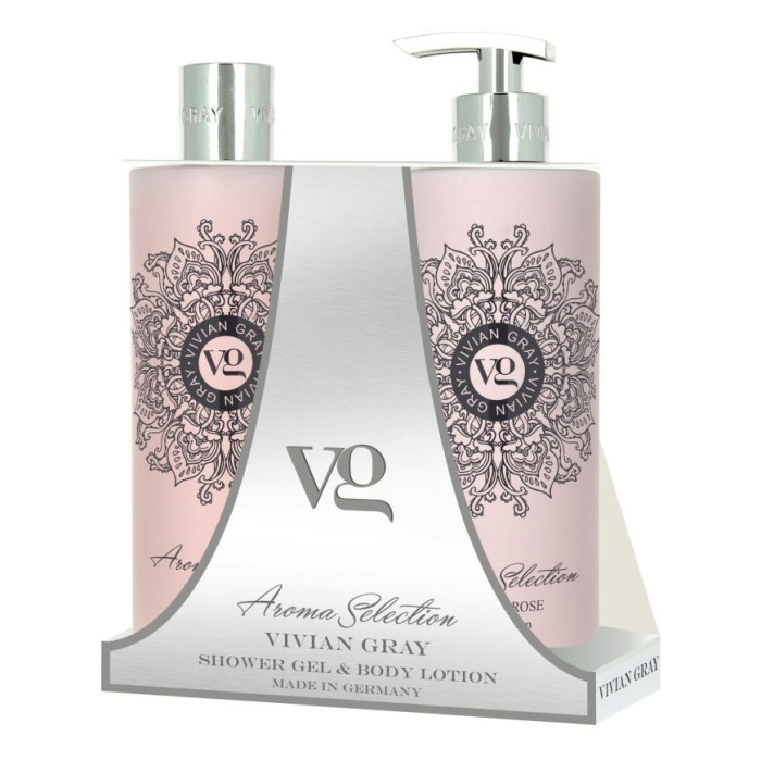 detail Vivian Gray AROMA SELECTION Lotus & Rose, sprchový set 2x 500 ml