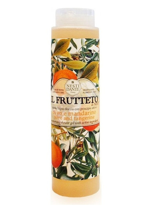 detail Nesti Dante Il Frutteto - Olive & Tangerine, sprchový gel 300 ml