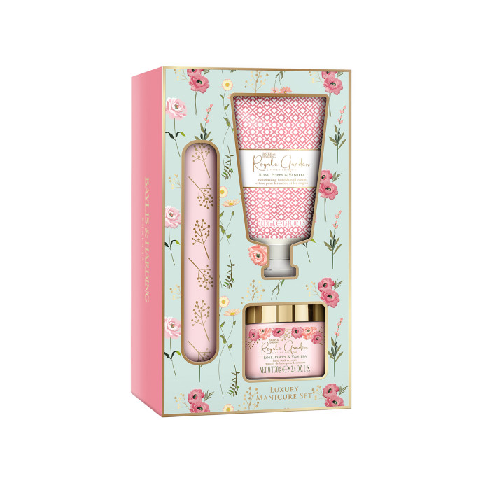 detail Baylis&Harding Rose, Poppy & Vanilla Sada péče o nehty, 3dílná