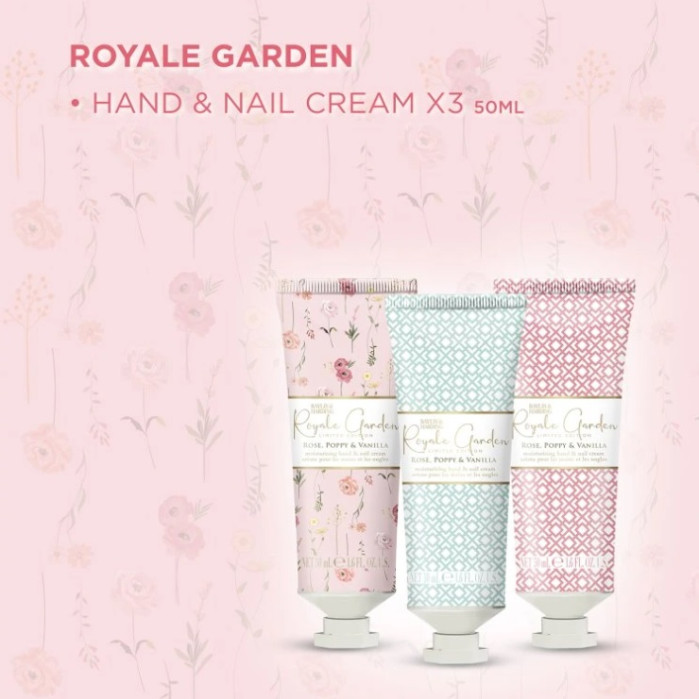 detail Baylis&Harding Rose, Poppy & Vanilla Sada péče o ruce, 3x 50ml