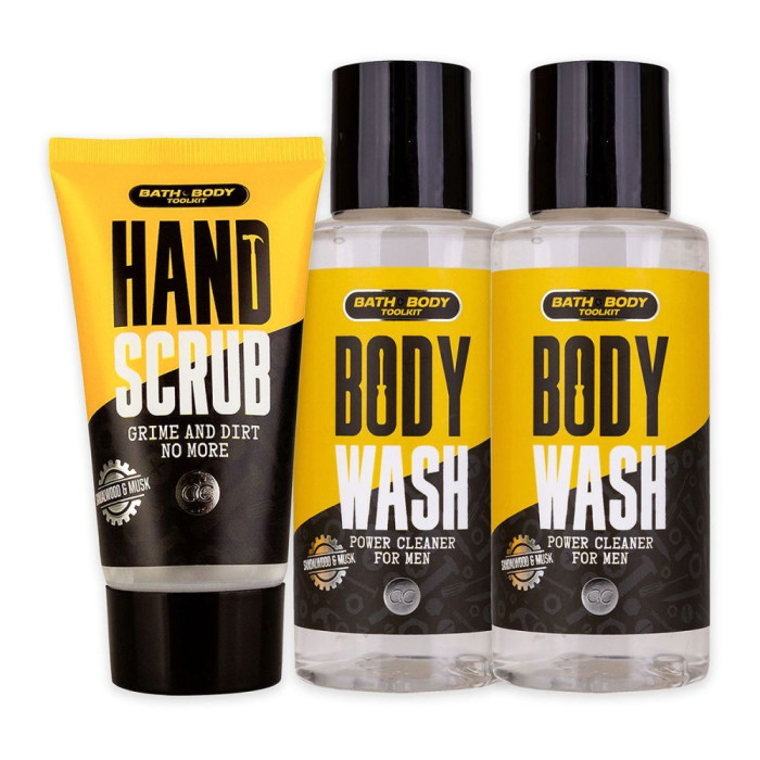 detail Accentra Bath & Body Tollkit, dárková sada v černé vaně. 5dílná