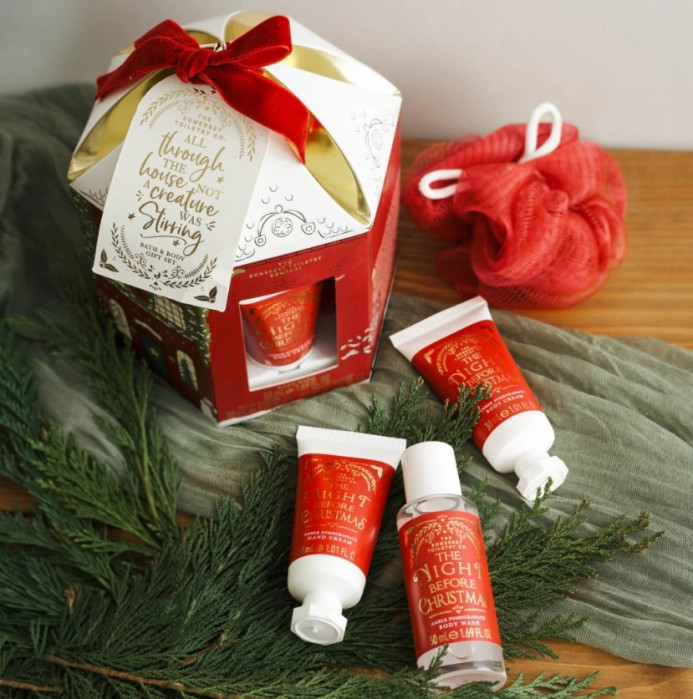detail Somerset Toiletry The Night Before Christmas, sada péče o tělo 4ks
