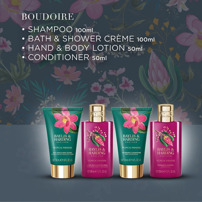 detail Baylis&Harding Tropical Paradise, set v kosmetické taštičce,