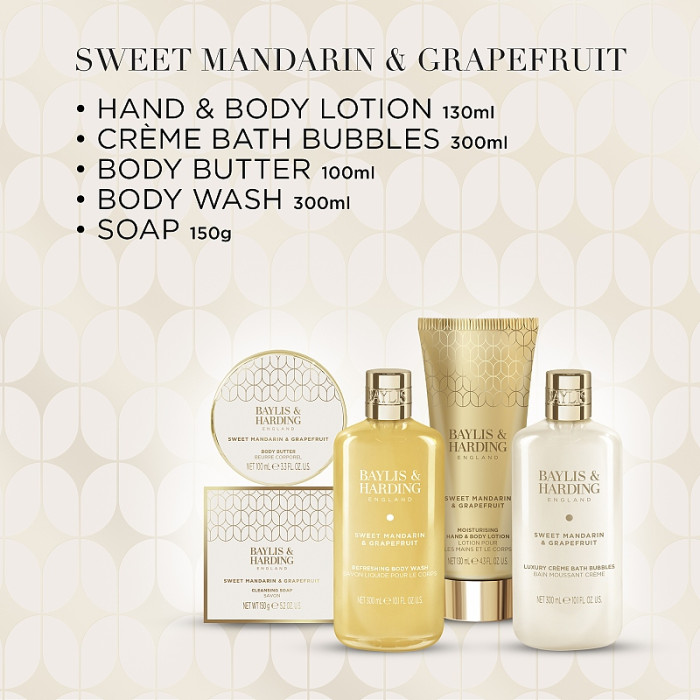 detail Baylis&Harding Mandarin&Grapefruit, dárková sada, 5dílná