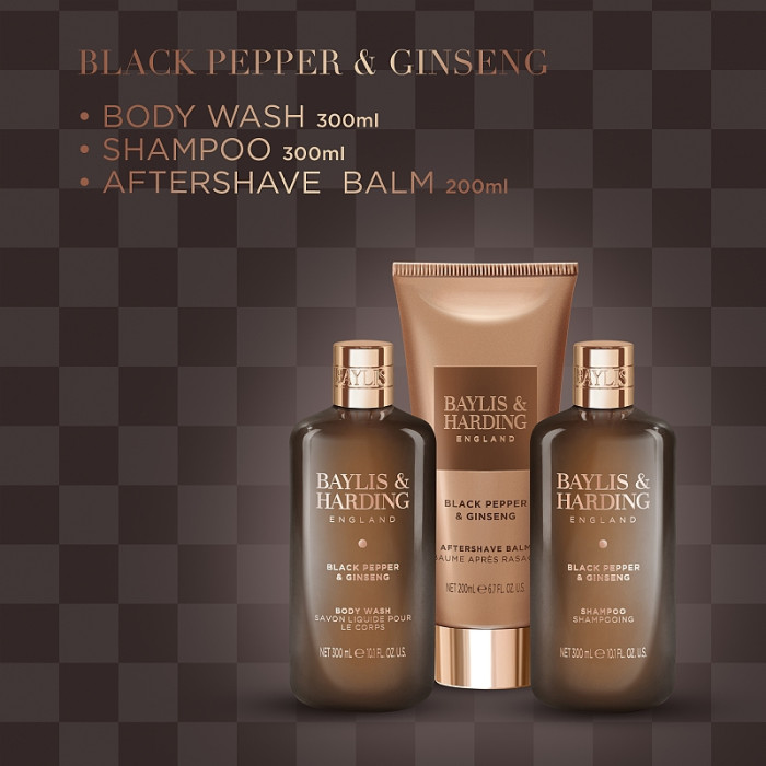 detail Baylis&Harding Černý pepř & ženšen Sada péče o tělo 3x 300ml