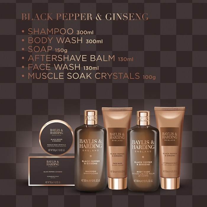 detail Baylis&Harding Černý pepř & ženšen Velká dárková sada, 6dílná