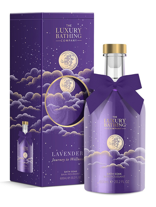 detail Grace Cole LAVENDER, pěna do koupele 600ml v kovovém boxu
