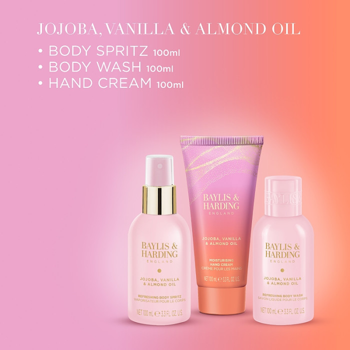 detail Baylis&Harding Jojoba, Vanilla, Almond Set v dárkové tašce, 4dílný
