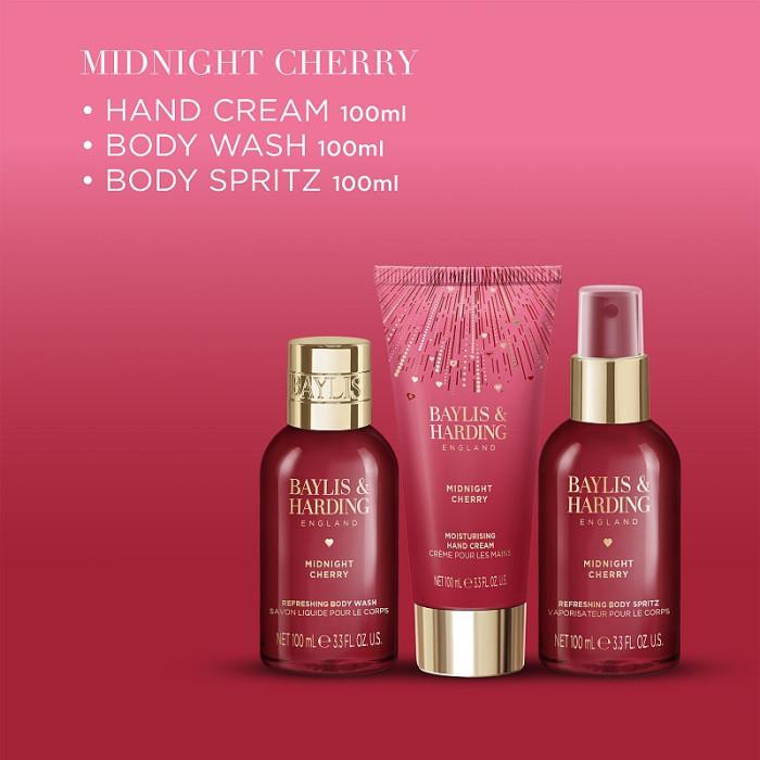 detail Baylis&Harding Midnight Cherry Set v dárkové tašce, 4dílný